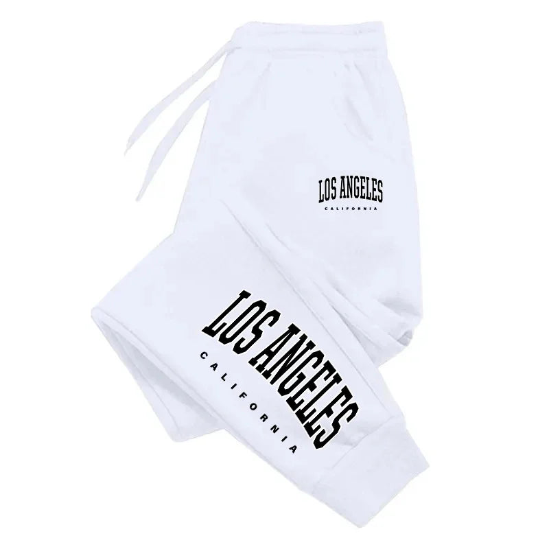 Los Angeles Women's & Men's Sweatpants - Elastic Waist Casual Jogging Pants for Outdoor Sports & Lounge Wear | High Quality Fashion Athletic Trousers | Perfect for Gym, Running, Yoga & Home Comfort