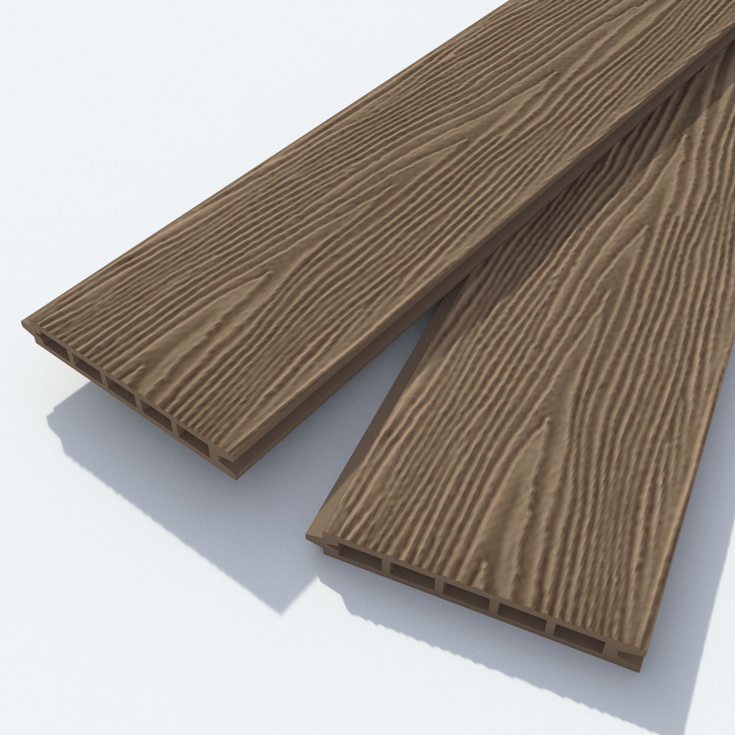 Classic High Wave Fence Panel - Premium Teak Wood with Composite Posts for Garden, Patio, and Backyard Privacy Fencing