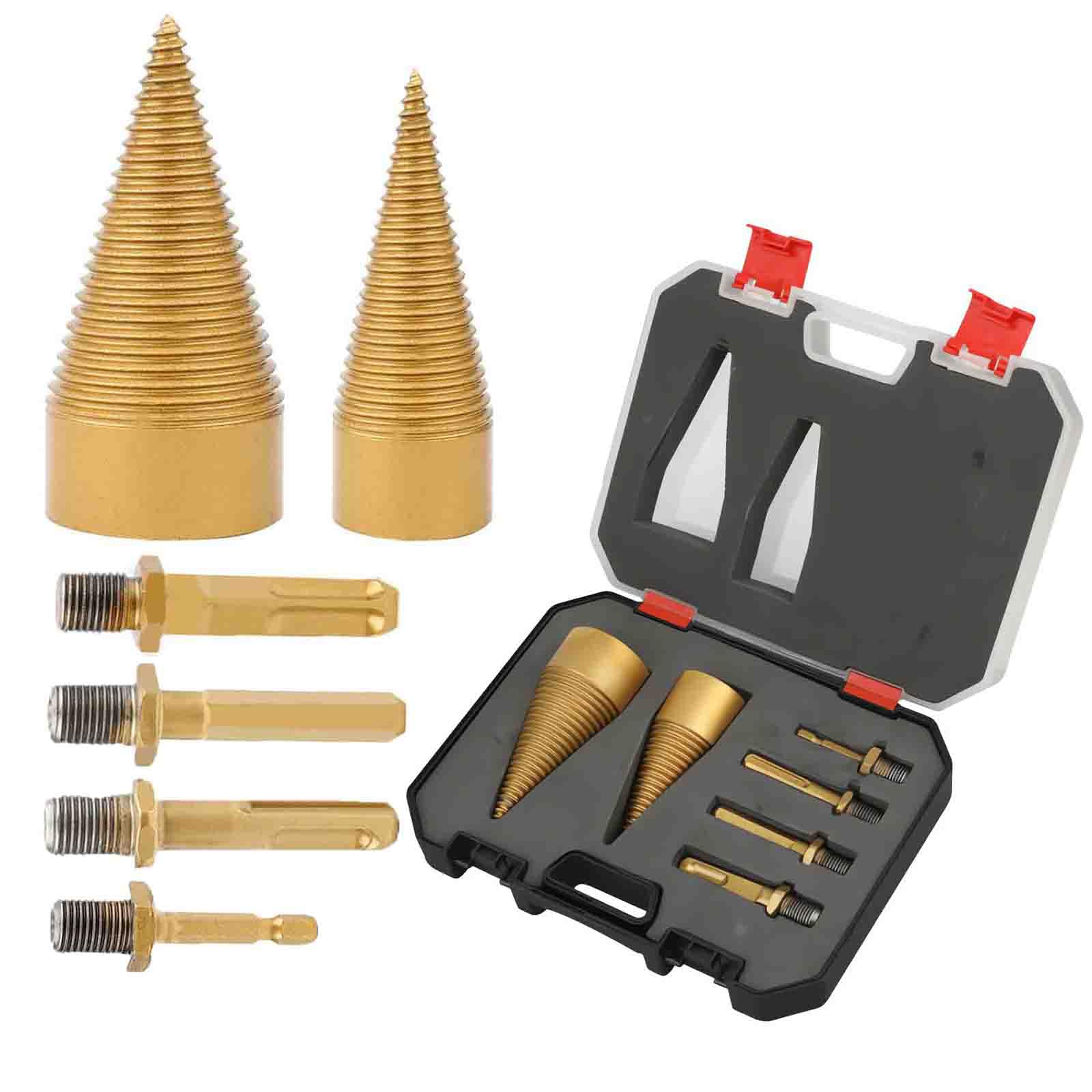 **Sherem Easysplit Drill Bit - Wood Splitter for Firewood, Easy Split Drill Bit Set for Log Splitting & Firewood Preparation (1 Set) - Perfect for Camping, Fireplaces & Wood Stoves**