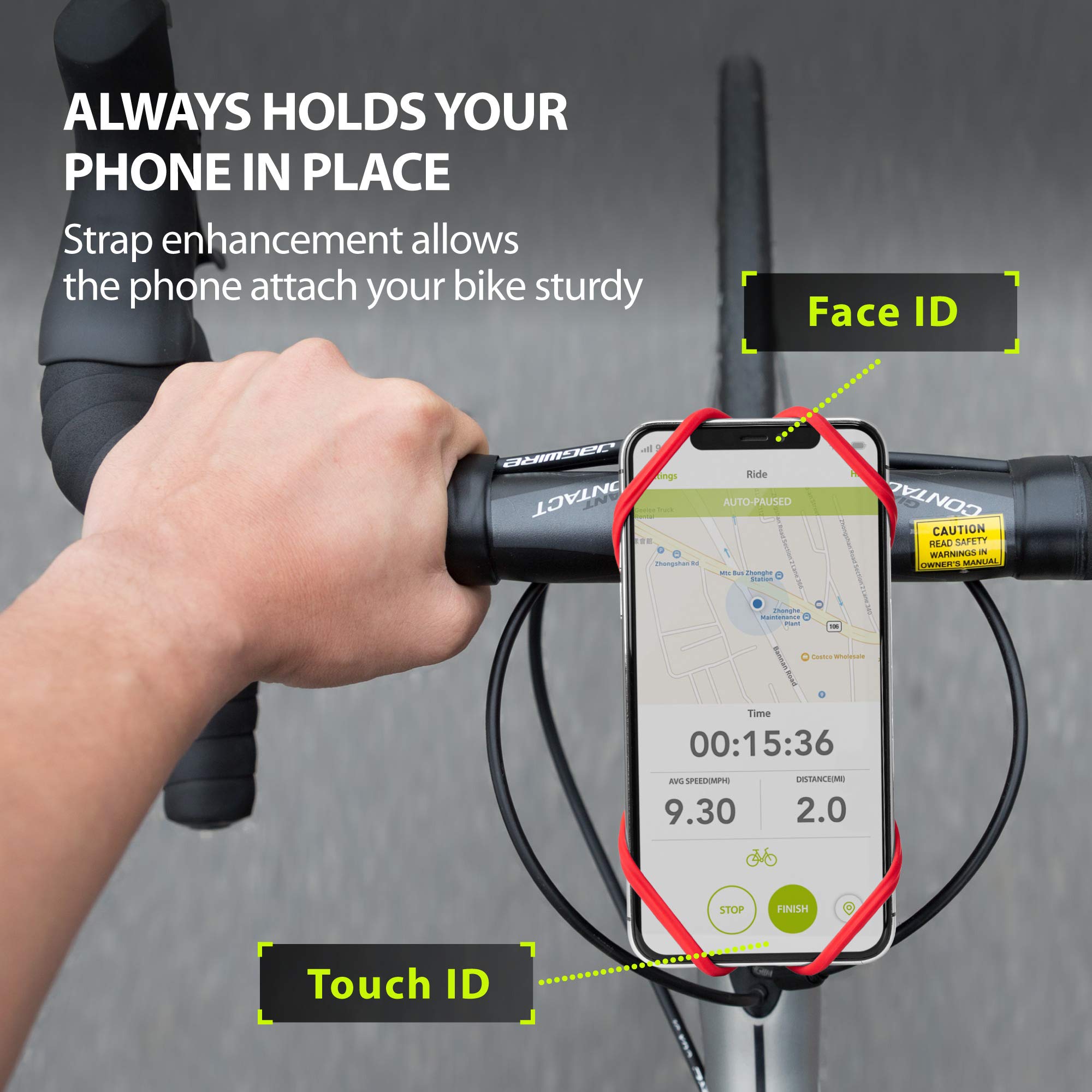 BONE Bike Tie Pro 4 Bike Phone Mount - Universal Bicycle Phone Holder for 4.7