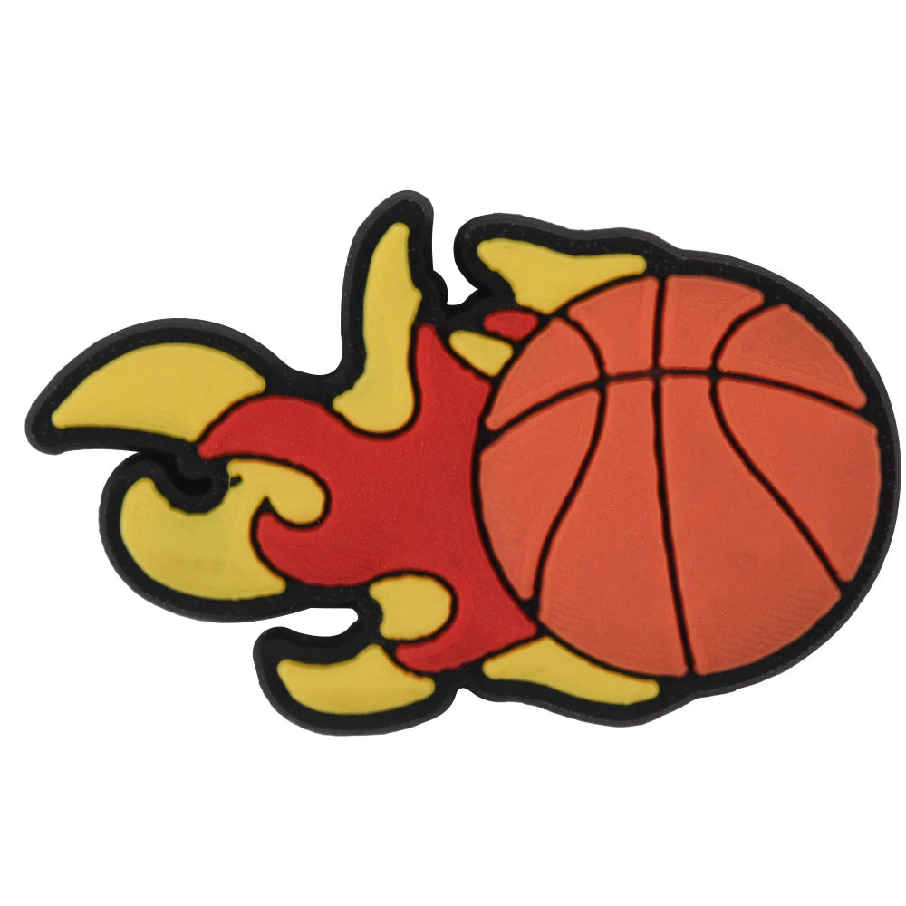 Basketball Shoe Charms for Men - Sports Shoe Accessories & Decorations - Perfect Gift for Dad, Xmas Party, Basketball Fans & Sneaker Lovers - Great for Game Days, Casual Wear & Sneaker Customization