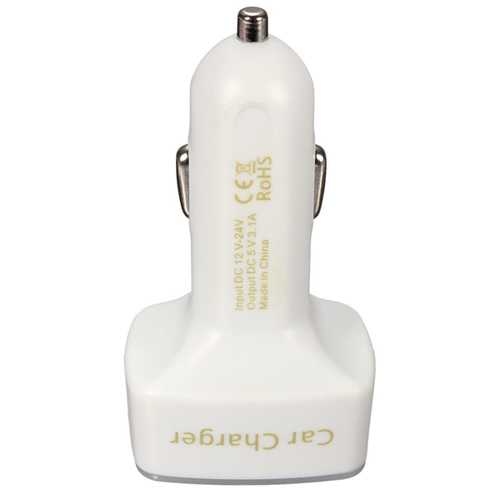 4-in-1 3.1A Fast Dual USB Car Charger Adapter with LED Voltage Tester - Perfect for Road Trips, Travel & Emergency Power in Vehicles
