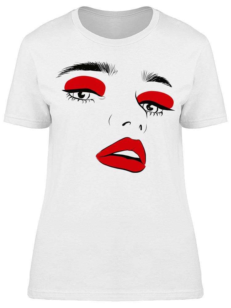 Red Lips Print Women's T-Shirt - Fashion Graphic Tee for Casual Wear, Street Style & Everyday Outfits