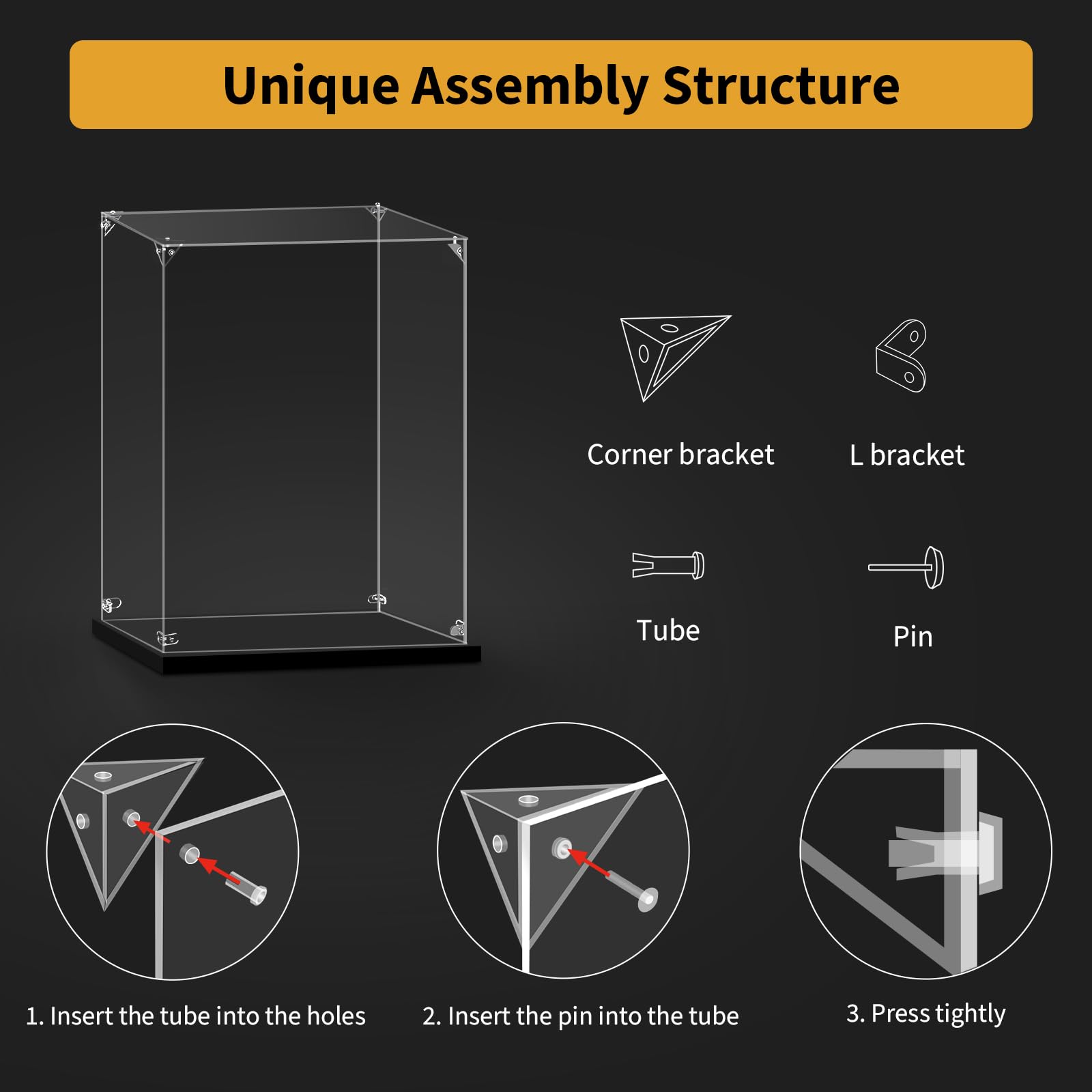 Lego 76210 Hulkbuster Acrylic Display Case - 19.68x11.81x21.65 Inches (50x30x55cm) Clear Dust-Proof Showcase for Collectible Protection | Perfect for Home Decor, Office Display & Toy Collection Preservation
