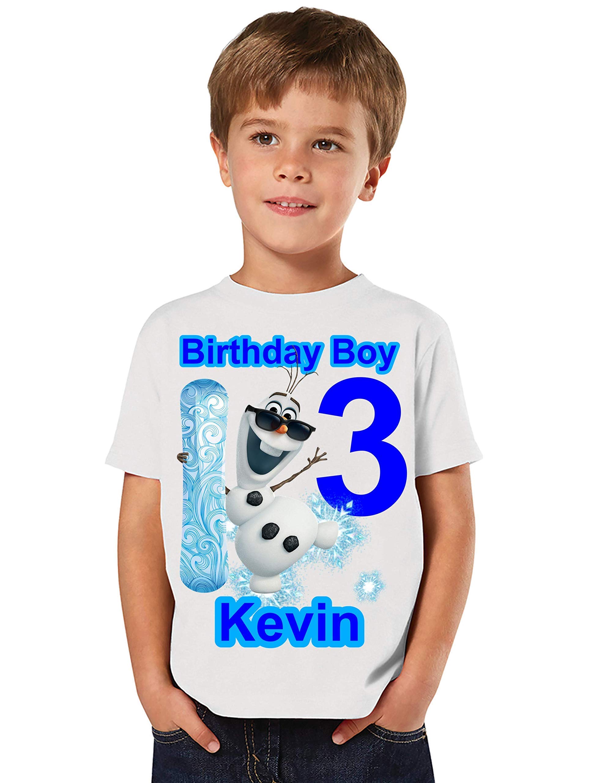 Personalized Frozen Birthday Shirt for Boys - Custom Name & Age - Matching Family Outfits - Perfect for Birthday Parties, Family Photos & Disney-Themed Events
