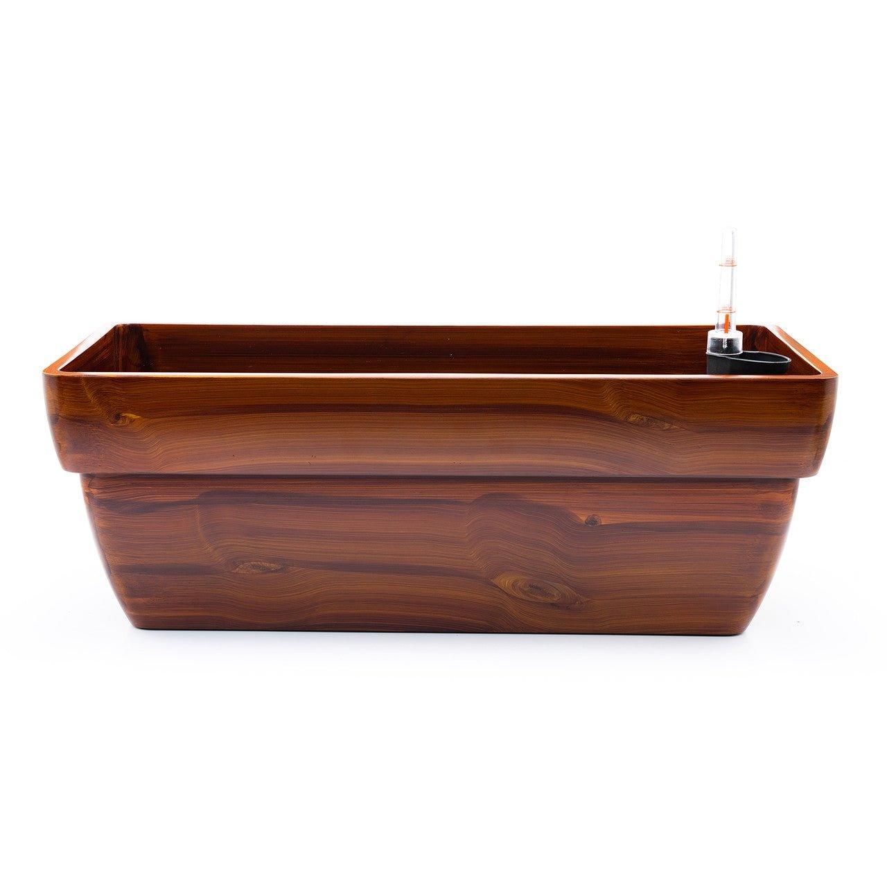 CATLEZA Modern Rectangular Planter Box - Indoor/Outdoor Flower Pot with Drainage Holes - Perfect for Home Decor, Garden, Patio, and Balcony Plants