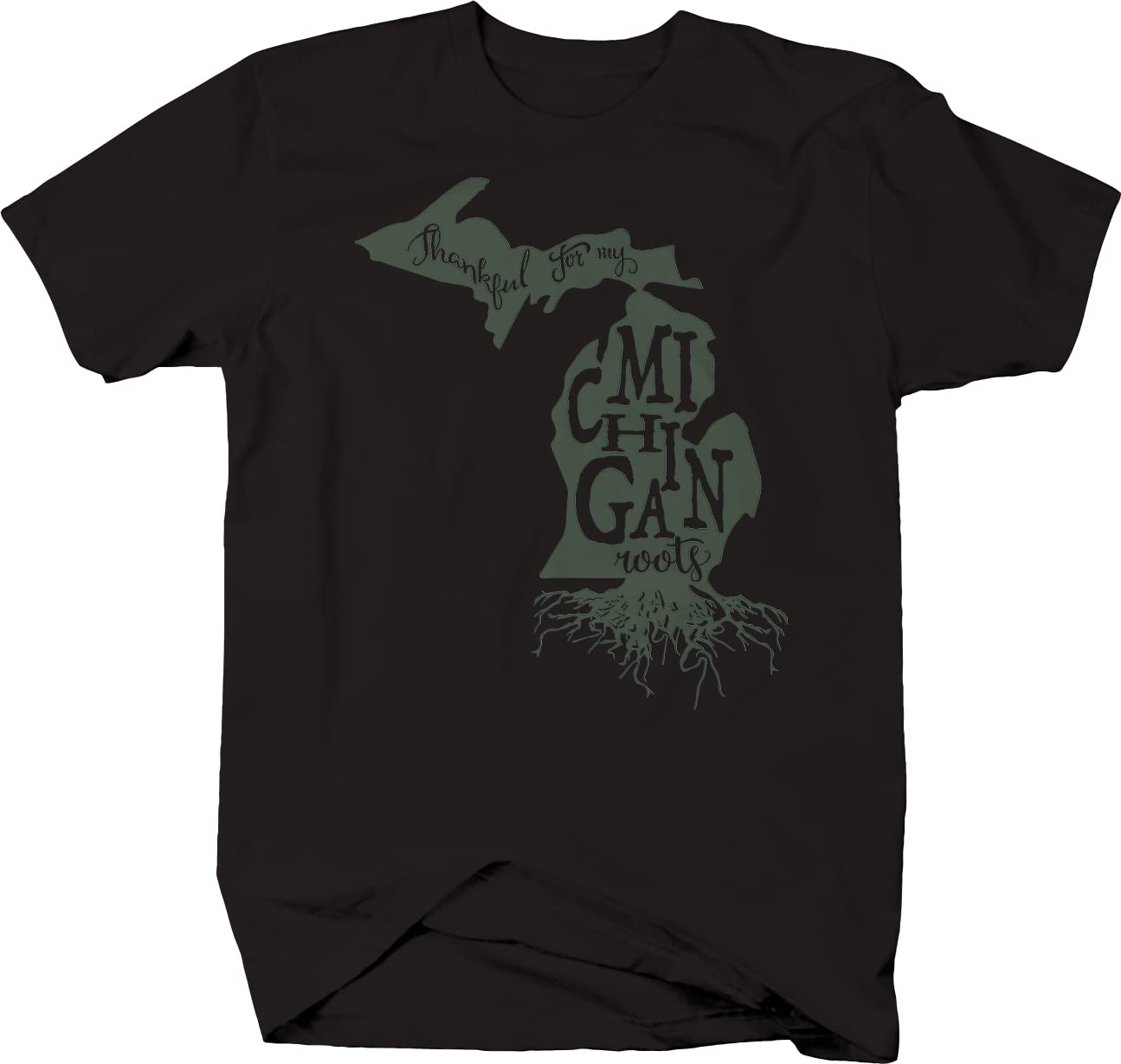Michigan Home Roots T-Shirts for Men - Comfortable Cotton Tees - Perfect for Casual Wear, Sports & Outdoor Activities