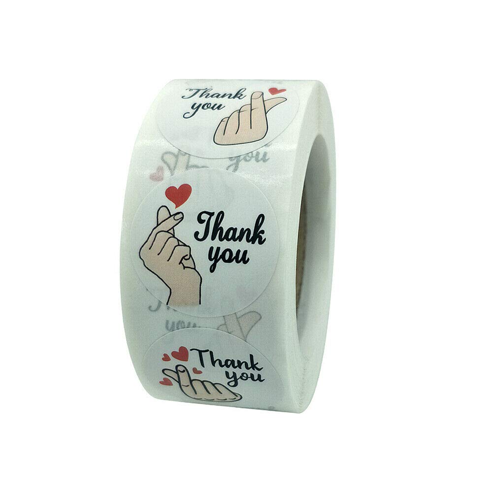 Magik 500-1000 Thank You Reward Stickers for Kids - 1000 Pcs (2 Rolls) - Perfect for Classroom Rewards, Gift Wrapping & Envelope Sealing