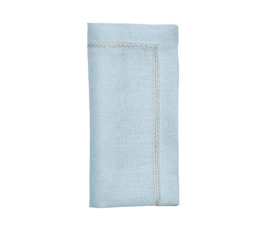 Premium Classic Blue Napkins Set of 4 - 100% Cotton Dinner Napkins for Formal Dining, Parties & Everyday Use