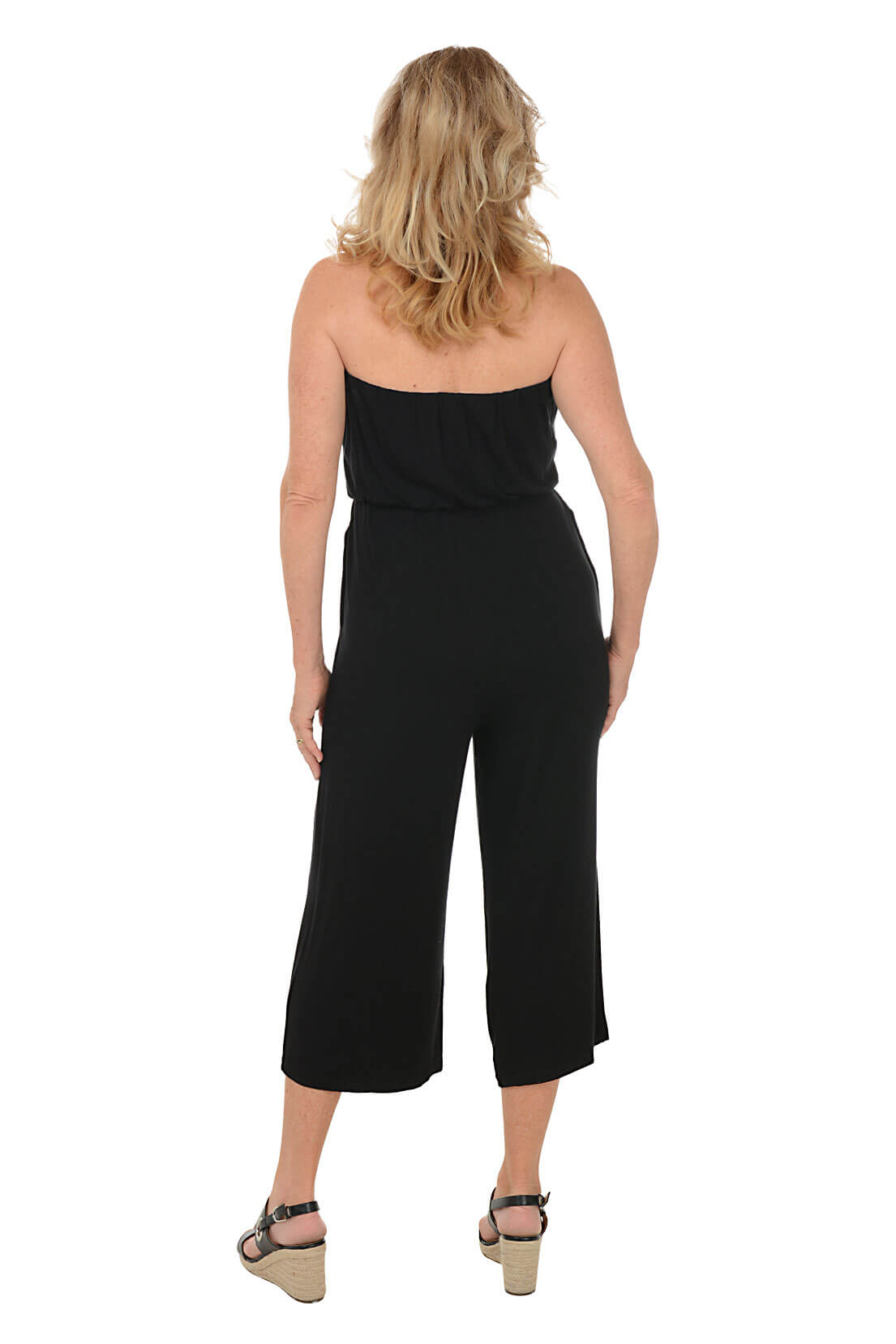 Strapless Wide Leg Jumpsuit for Women - Fashionable One Piece Romper with Elastic Waist | Perfect for Summer, Beach, and Casual Outings