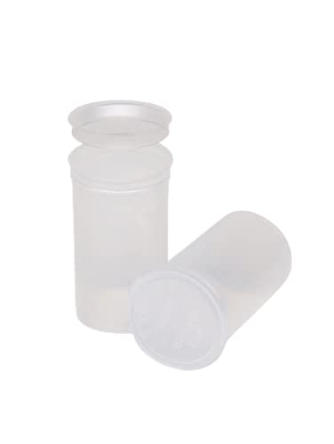 225 Pack Empty 19 Dram Clear Pill Bottles with Pop Top Caps - Prescription Medicine Containers & Vials with Lids - Durable Flip Top Bottles for Pills, Vitamins, Supplements Organizer - Perfect for Pharmacy, Home Storage & Travel Use