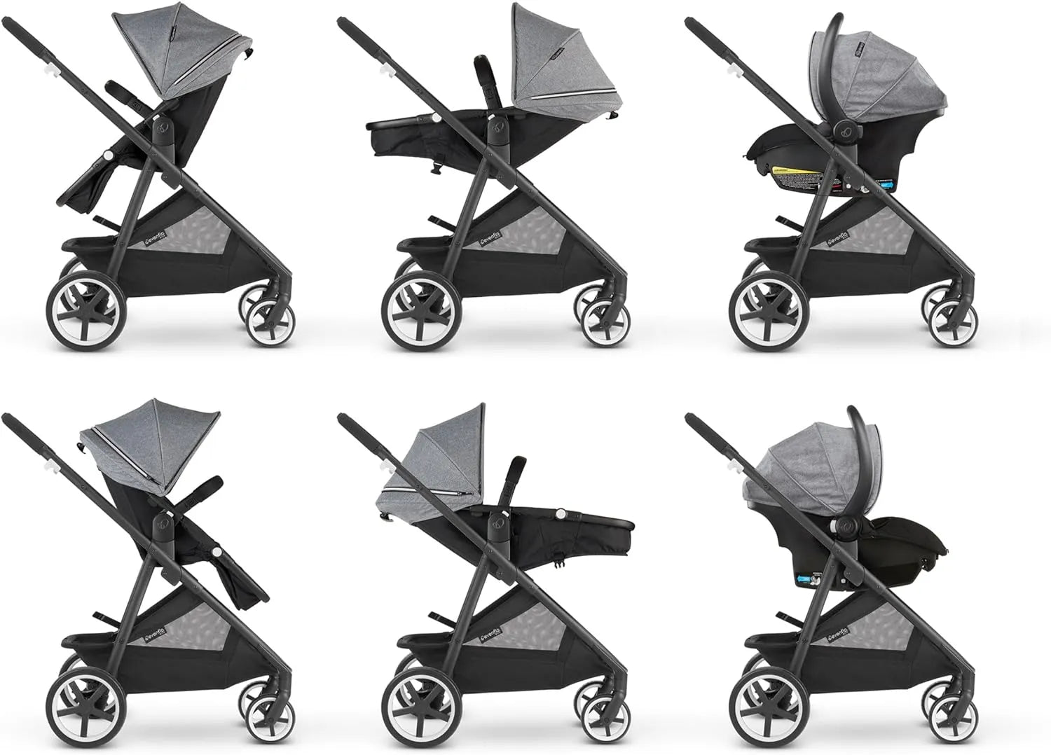 GOLD SensorSafe Shyft Smart Modular Travel System with LiteMax Infant Car Seat - Moonstone Gray | Lightweight Stroller & Car Seat Combo for Newborns | Perfect for Air Travel, Road Trips & Daily Use