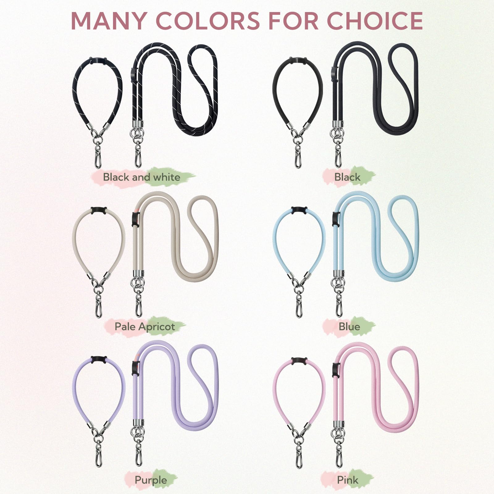 Universal Phone Lanyard with Wrist Strap & Finger Loops - Anti-Theft for Smartphones - Gym & Travel Use