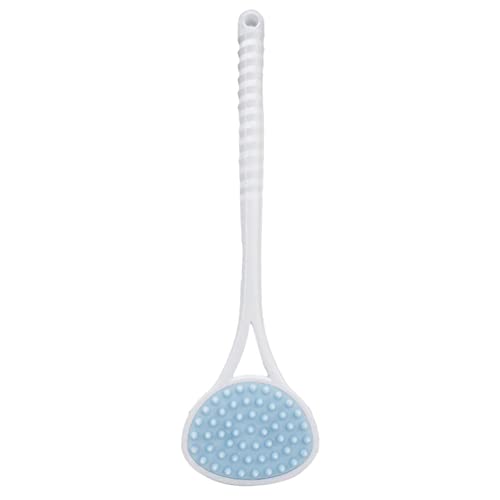 Soft Back Bath Brush with Long Handle - Exfoliating Shower Brush for Women & Men - Gentle Body Scrubber for Smooth Skin - Sky Blue - Perfect for Hard-to-Reach Areas & Relaxing Bath Time