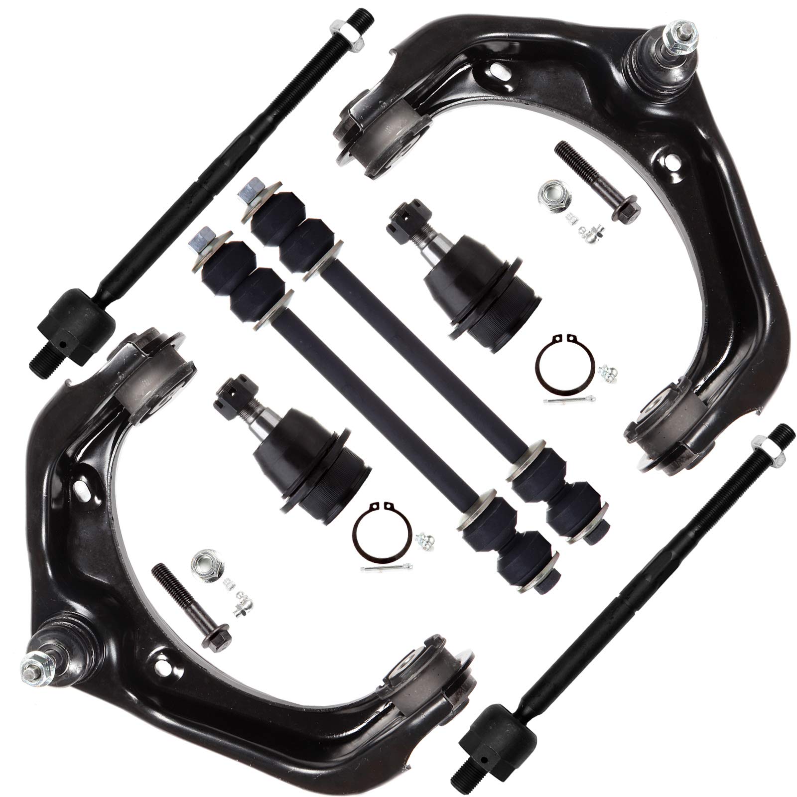 2006-2010 Mercury Mountaineer Suspension Kit - 8pc Set with Upper Control Arm, Sway Bar Links, Tie Rods & Ball Joints | Front End Repair & Off-Road Upgrade
