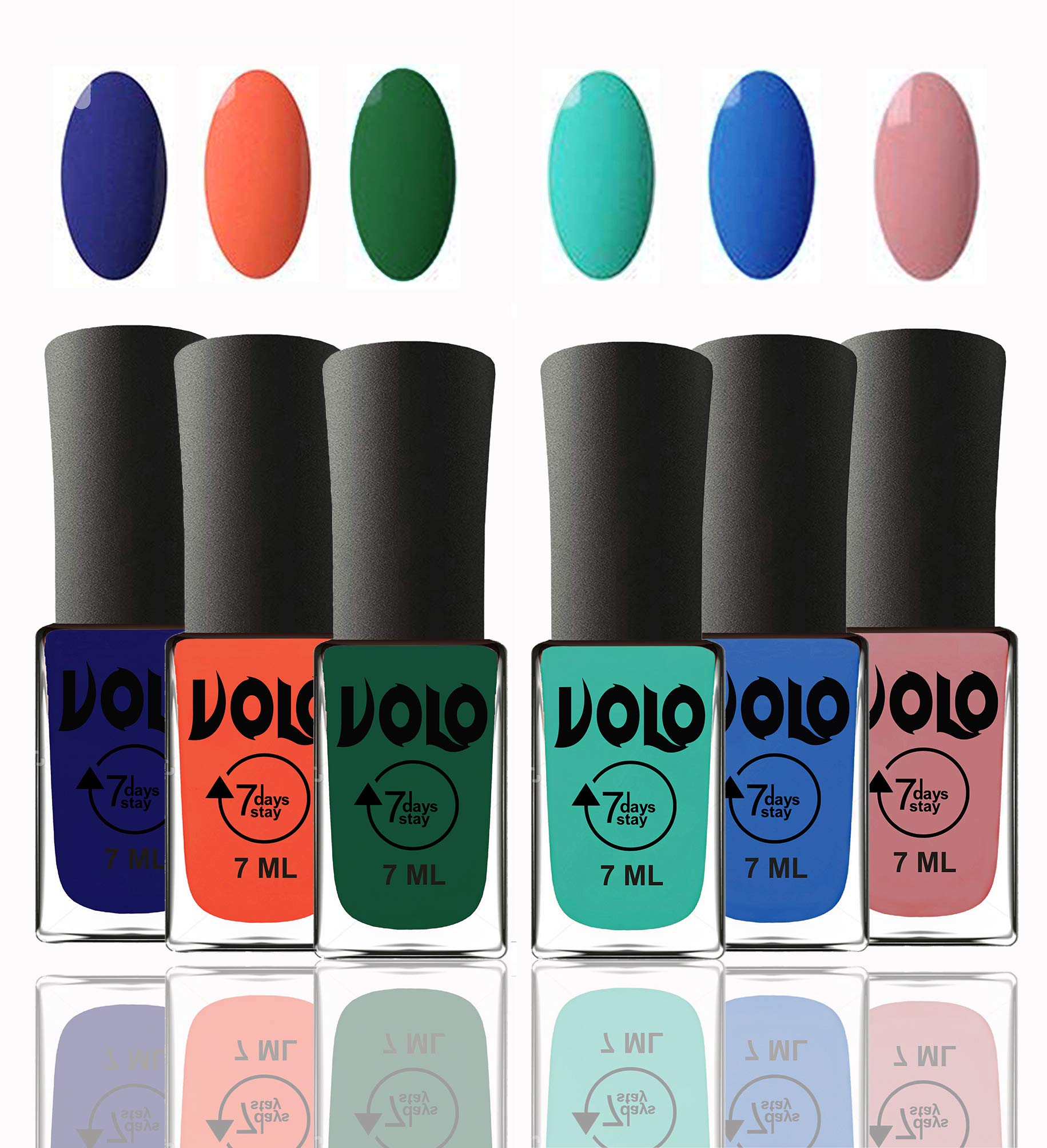 Volo 12-Piece Long Lasting Nail Polish Set for Women & Girls - Multi-Color Nail Paints for Manicure, Pedicure & Salon Use