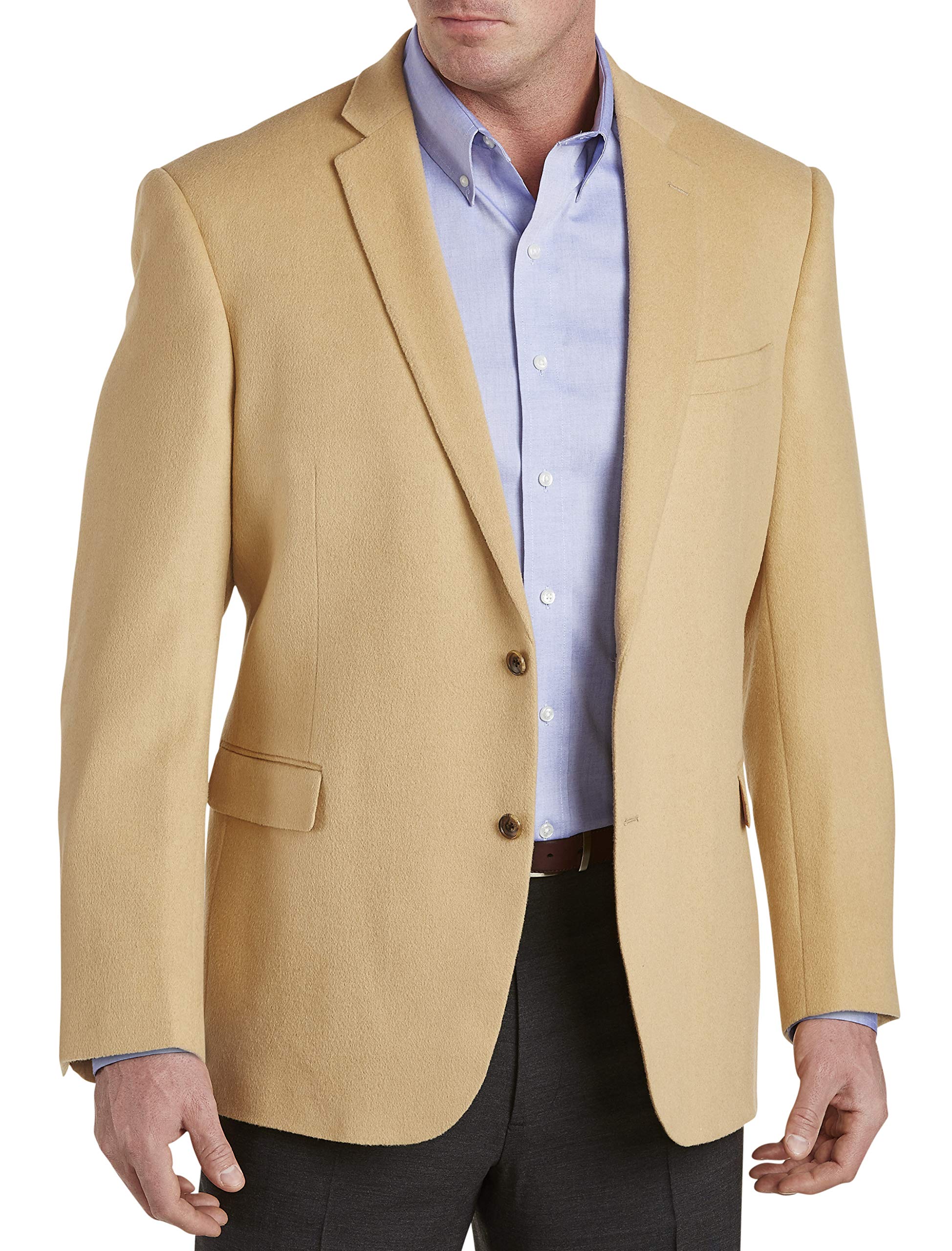 Premium Camelhair Sport Coat for Men - Light Tan Size 50L - Elegant Business Casual & Formal Wear for Office, Weddings & Special Events