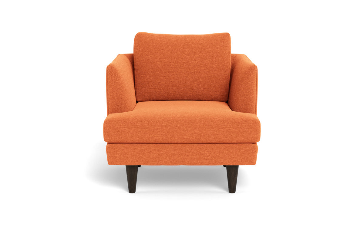 Rainey 35 Armchair - Modern Accent Chair for Living Room, Bedroom & Office - Comfortable Upholstered Lounge Chair with Wooden Legs