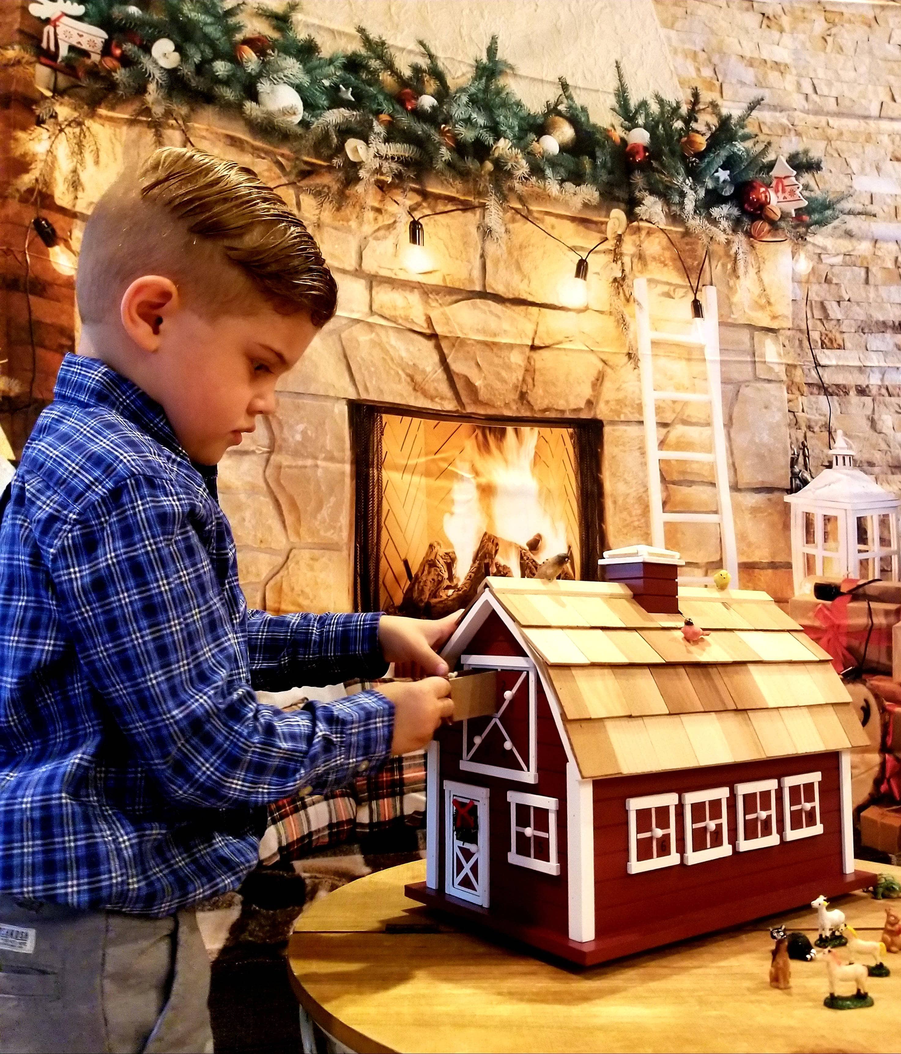 Barn Advent Calendar Birdhouse - 24 Days Countdown to Christmas for Bird Lovers | Perfect Holiday Decoration & Gift for Birdwatching Enthusiasts