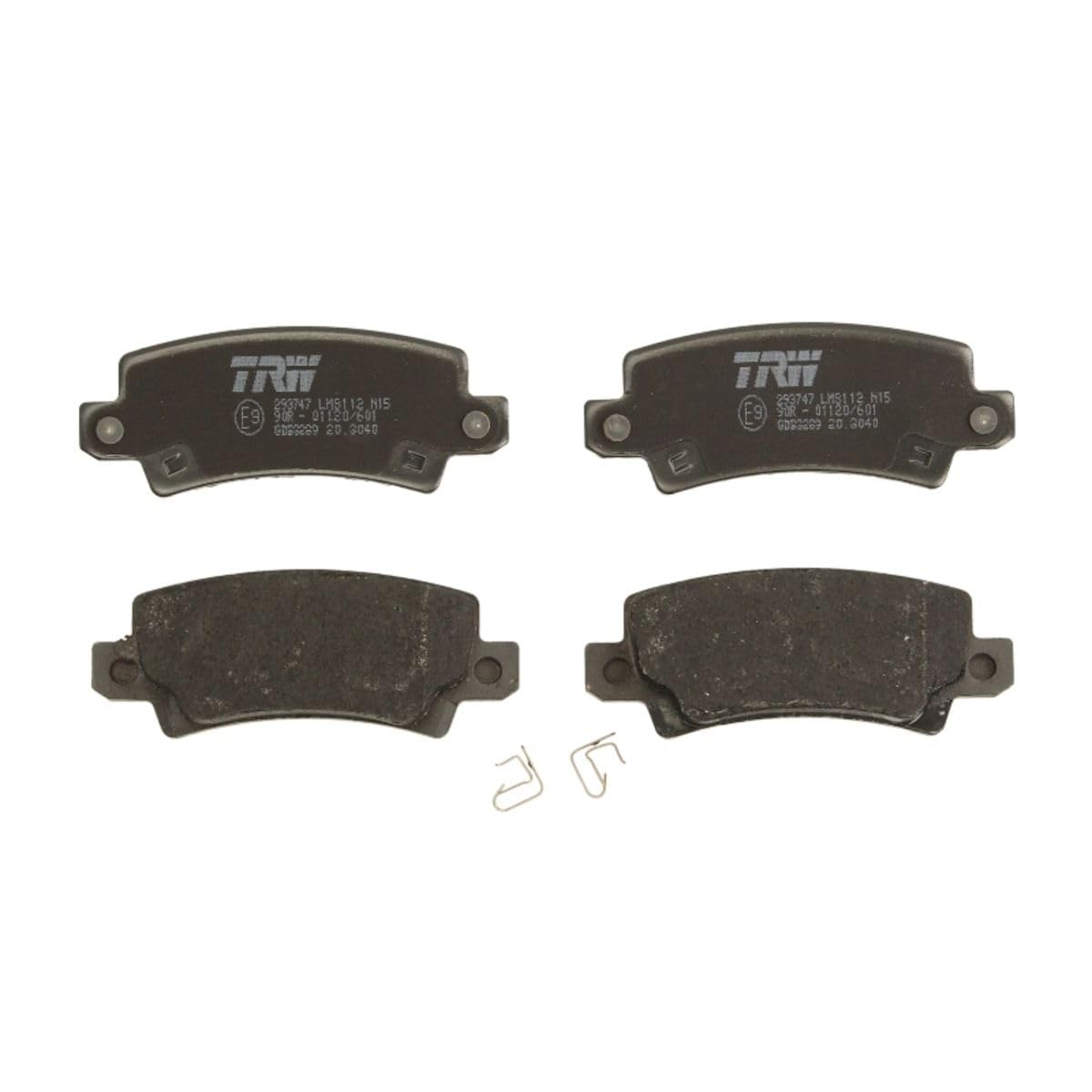 TRW GDB3289 Rear Brake Pads Set - Premium Replacement Brake Pads for Rear Axle | Perfect for Sedans, SUVs & Trucks | Smooth Stopping Power & Long-Lasting Performance
