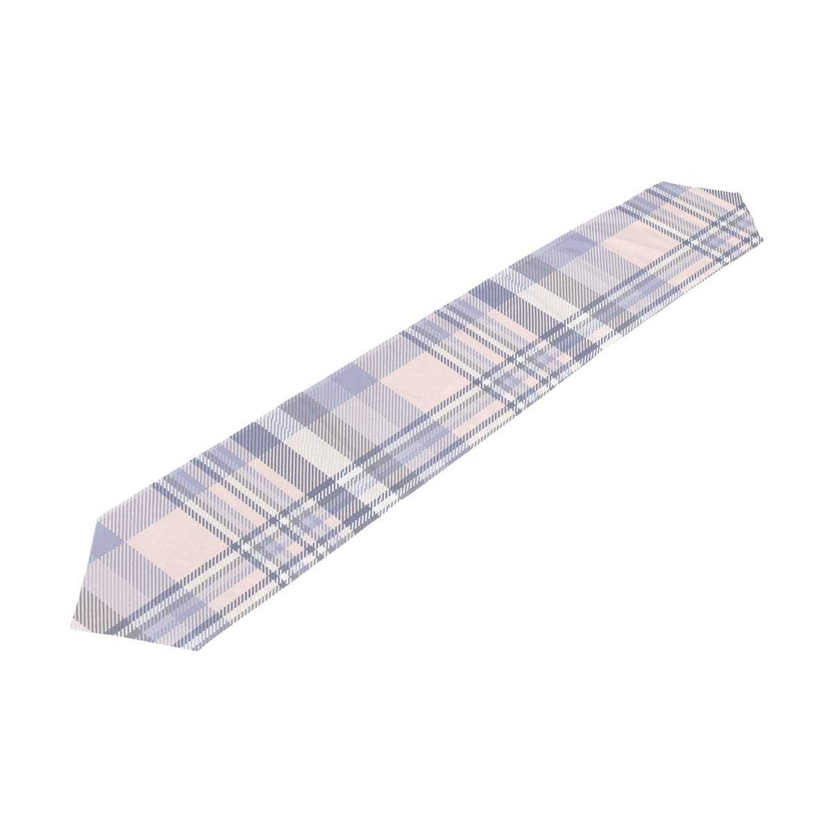 Vikko Purple Checkered Plaid Table Runner - 13x90 Inch Polyester Decorative Tablecloth for Dining Room, Coffee Table, Kitchen - Perfect for Family Dinners, Indoor/Outdoor Parties, Weddings & Holiday Decor