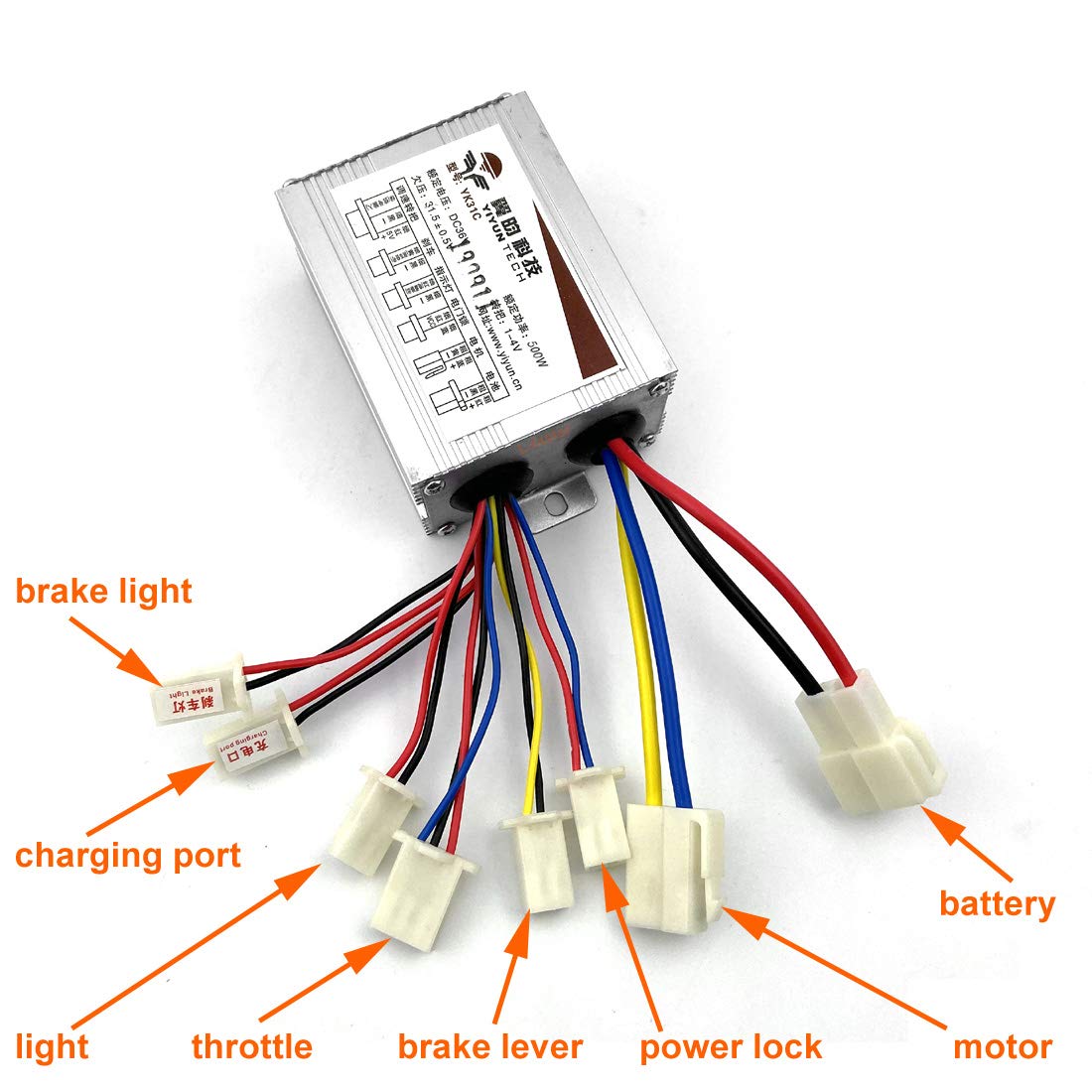 L-faster 24V/36V/48V 450W Electric Rickshaw Motor Kit - DIY 3-Wheel Bicycle Conversion Kit with Brushed DC Motor & Gearbox (24V Standard Kit) - Perfect for Eco-Friendly Commuting, Cargo Transport & Urban Mobility Solutions