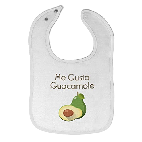 Toddler & Baby Bibs with Burp Cloths - Cute Guacamole Vegetable Print Cotton Feeding Set for Boys & Girls (White Design) - Perfect for Mealtime, Messy Eating, and Newborn Care