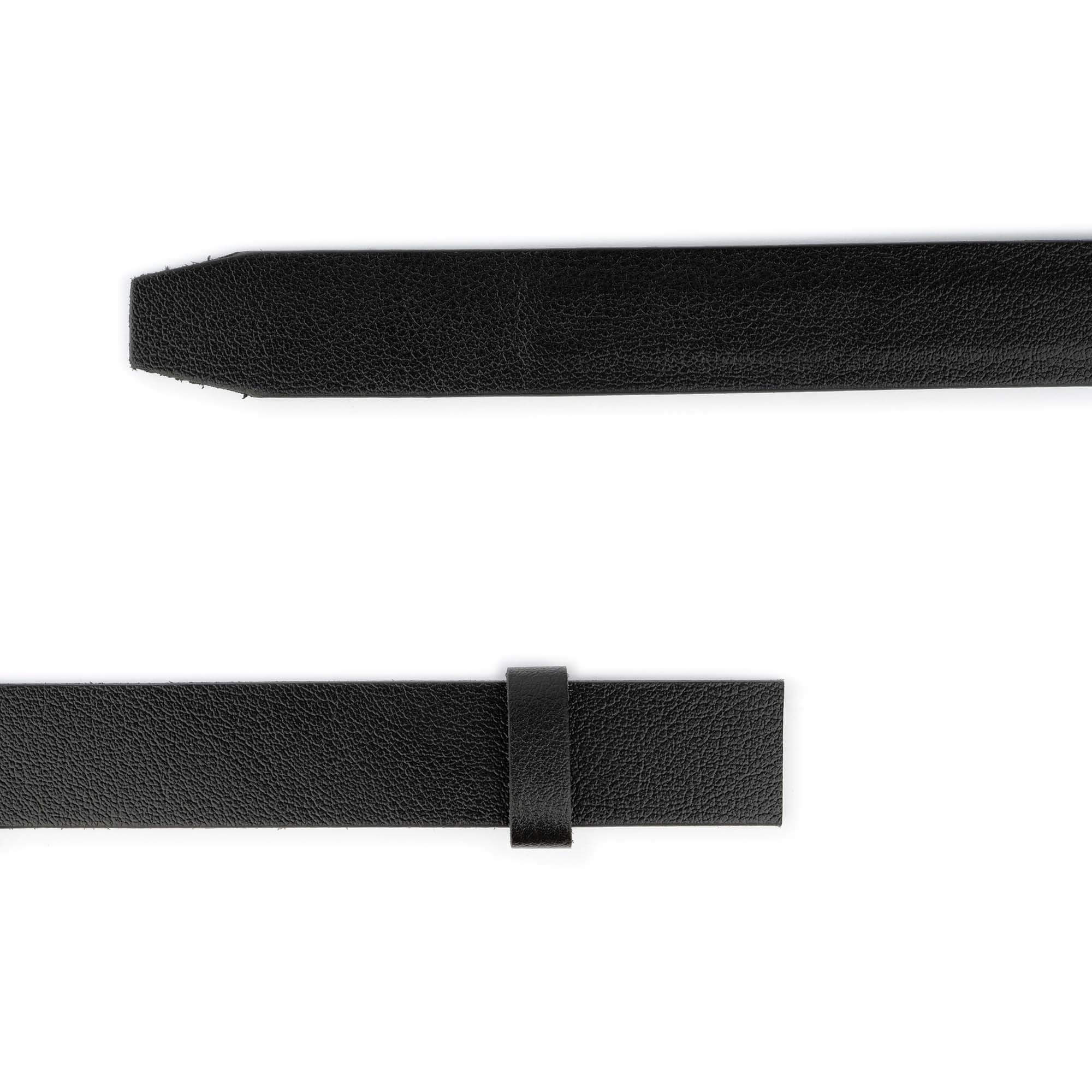 Premium Black Buffalo Leather Ratchet Belt Strap - Replacement for Dunhill Buckles | Durable & Adjustable Dress Belt for Business, Office & Formal Occasions