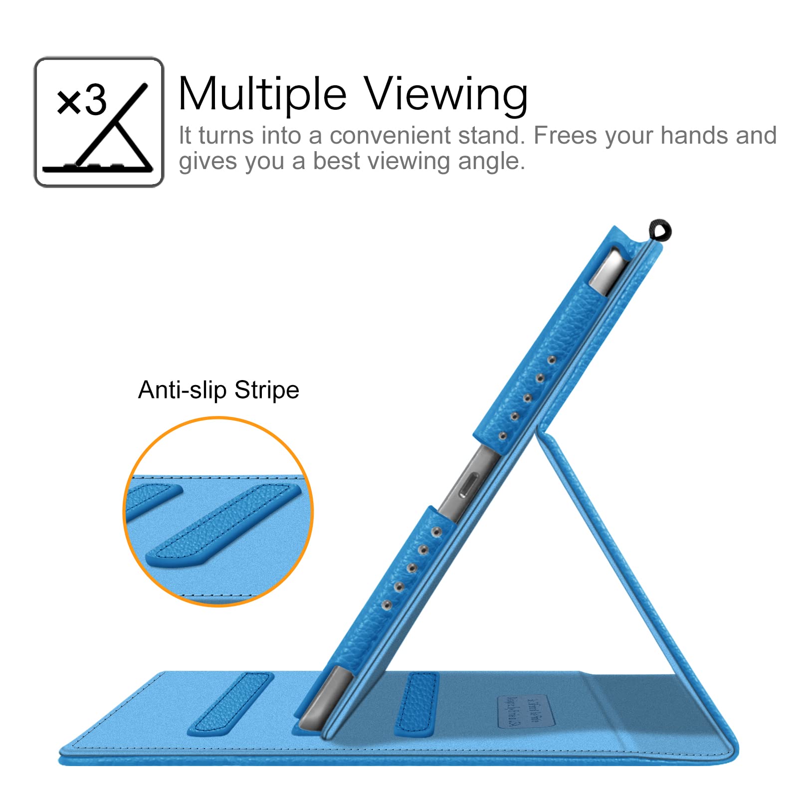 Fintie Protective Case for iPad 6th/5th Generation (2018/2017 Model) & iPad Air 2/Air 1 - 9.7 Inch Shockproof Cover with Corner Protection, Multi-Angle Stand & Storage Pocket - Royal Blue - Perfect for Work, School & Travel