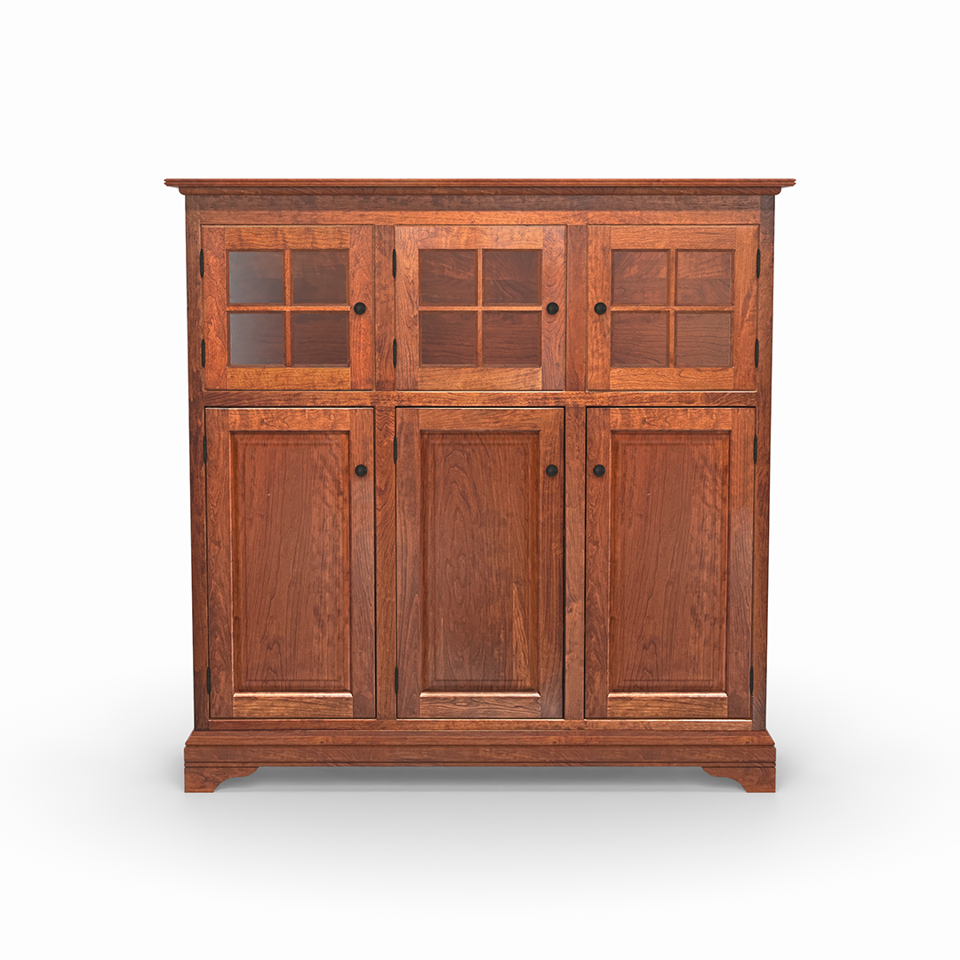 New England Style Wooden Cabinet - Rustic Farmhouse Storage for Kitchen, Bathroom & Living Room | Perfect for Organizing Dishes, Towels & Home Decor