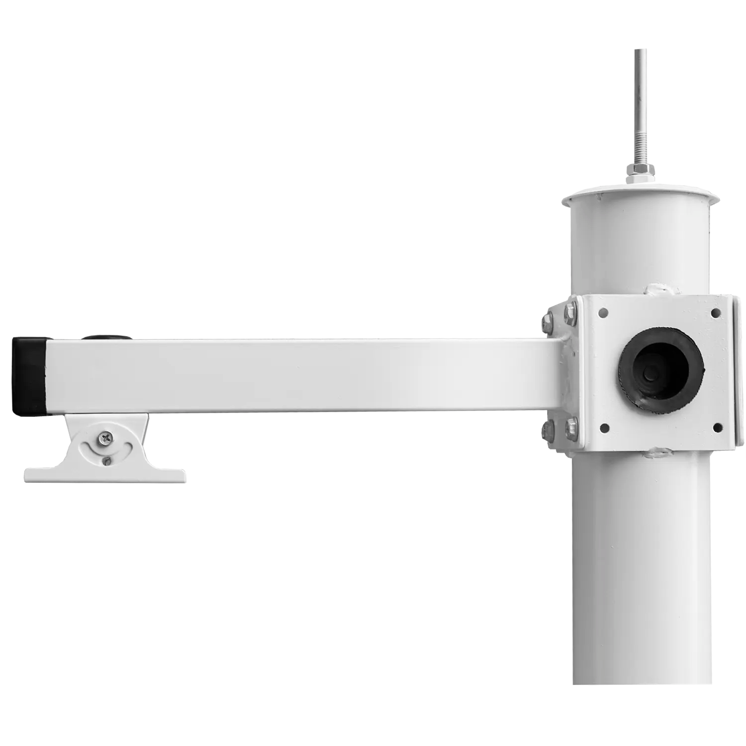 3.5m White Camera Mast, Galvanized Steel Lightning Rod - Perfect for Outdoor Security Cameras, Surveillance Systems & Weather Monitoring