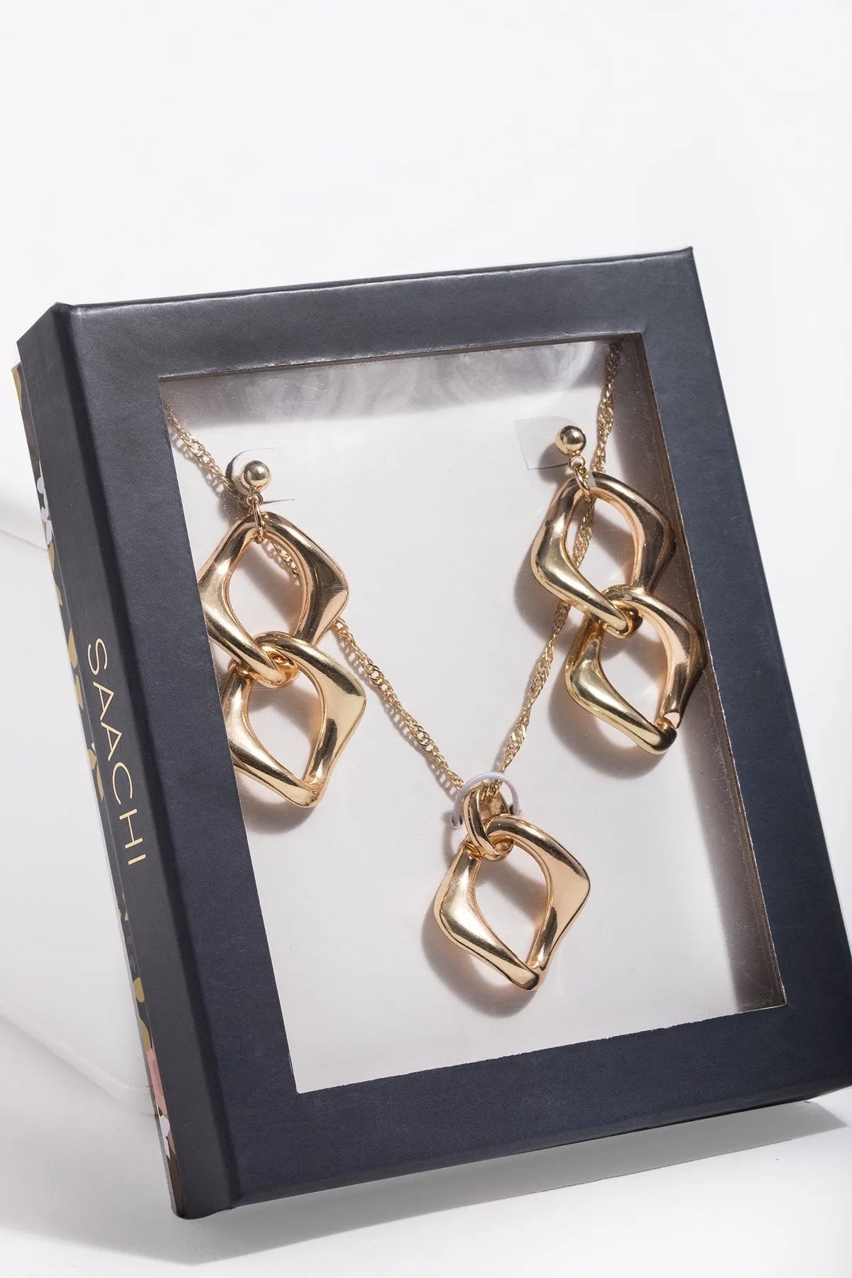 14K Gold Infinity Necklace and Earring Set - Elegant Jewelry Gift Box for Women - Perfect for Anniversary, Birthday & Valentine's Day Gifts