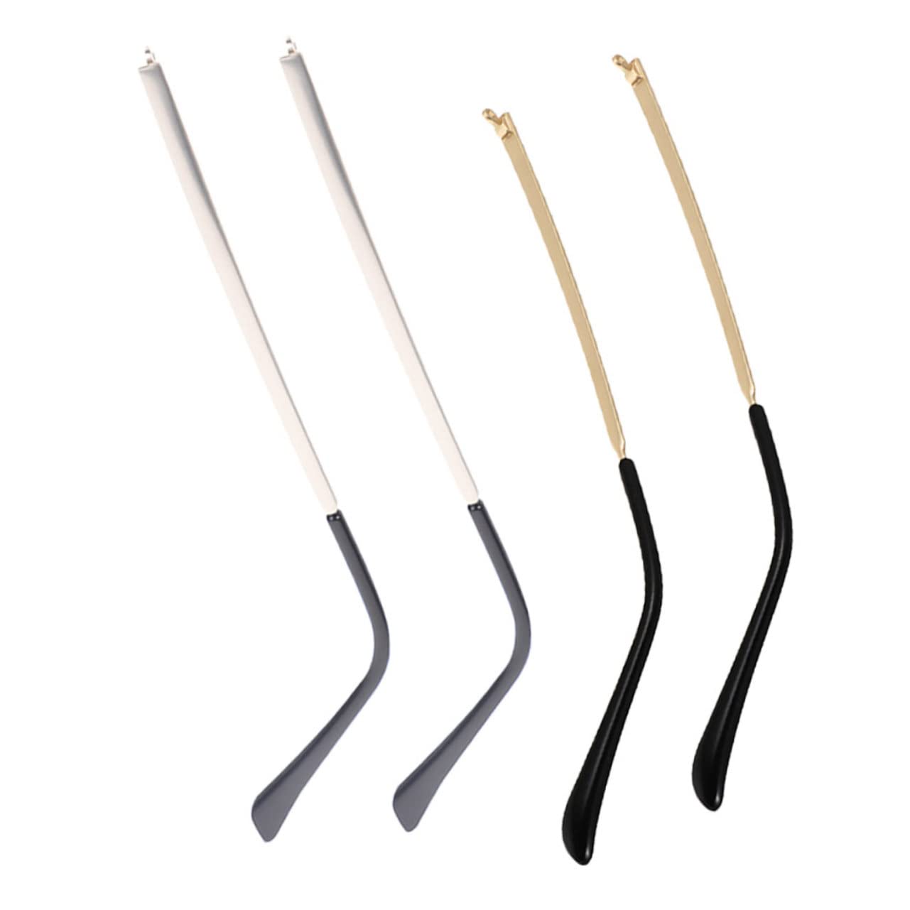 JECOMPRIS 2 Pairs Glasses Replacement Arms - Metal Temple Replacement Parts for Eyeglasses & Sunglasses | Repair Accessories for Broken Frames, DIY Glasses Fix