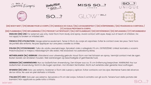 So...? Sweet Floral Body Mist Fragrance Spray - 3.4oz Long Lasting Perfume for Women | Floral Scent for Daily Wear, Date Night & Special Occasions