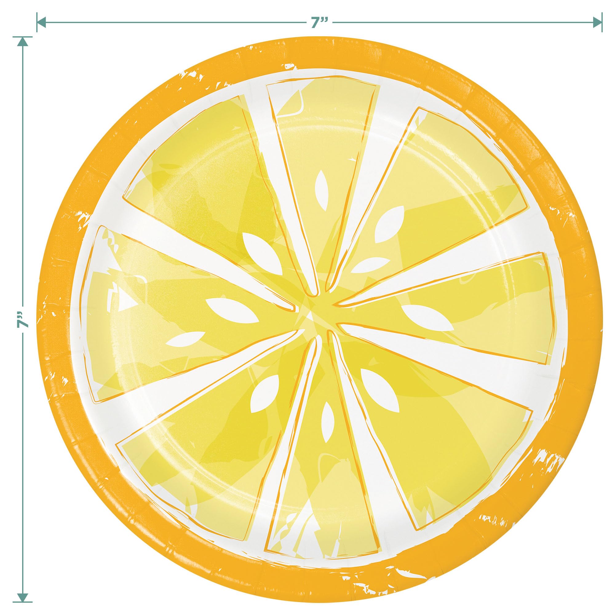 Tutti Frutti Citrus Slice Paper Plates, Beverage Napkins & Forks Set - Lemon Lime Grapefruit Design (16-Piece Party Tableware) for Birthday, Baby Shower & Summer Picnic Decorations