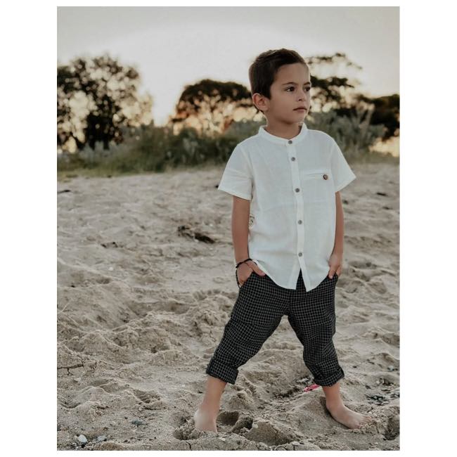 Karibou Kids Henry Boys Check Trousers - Stylish Black Plaid Pants for School, Play & Casual Wear | Comfortable & Durable Boys' Trousers