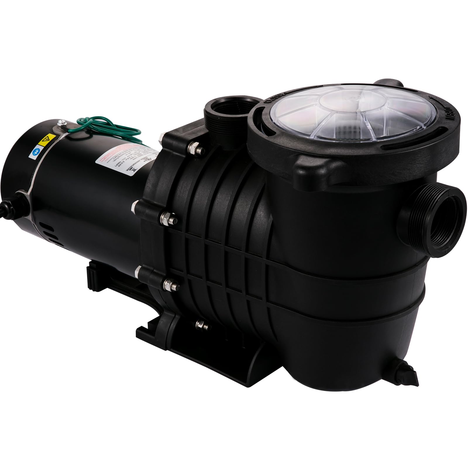 VEVOR 1.5 HP Swimming Pool Pump, 115V 1100W Single Speed Above Ground Pool Pump with Strainer Basket, 5280 GPH Max Flow - ETL Certified for Safety | Perfect for Backyard Pools, Water Circulation and Filtration Systems