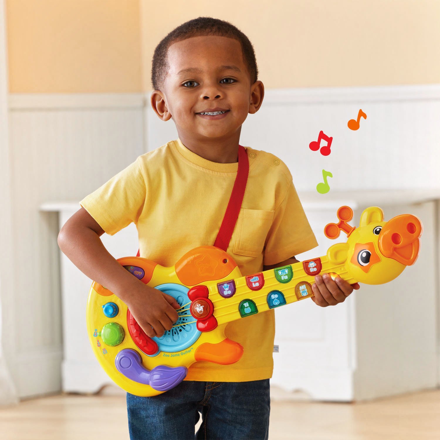 VTech Zoo Jamz Kids Guitar - Interactive Musical Toy with Lights & Sounds | Frustration Free Packaging | Perfect for Toddlers & Preschoolers Learning Music & Pretend Play