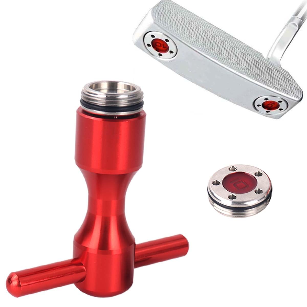 HISTAR 2-Piece Golf Putter Weight Kit - Custom Red Weights with Red Wrench Tool for Titleist Scotty Cameron Putters | Perfect for Golf Club Customization & Performance Enhancement