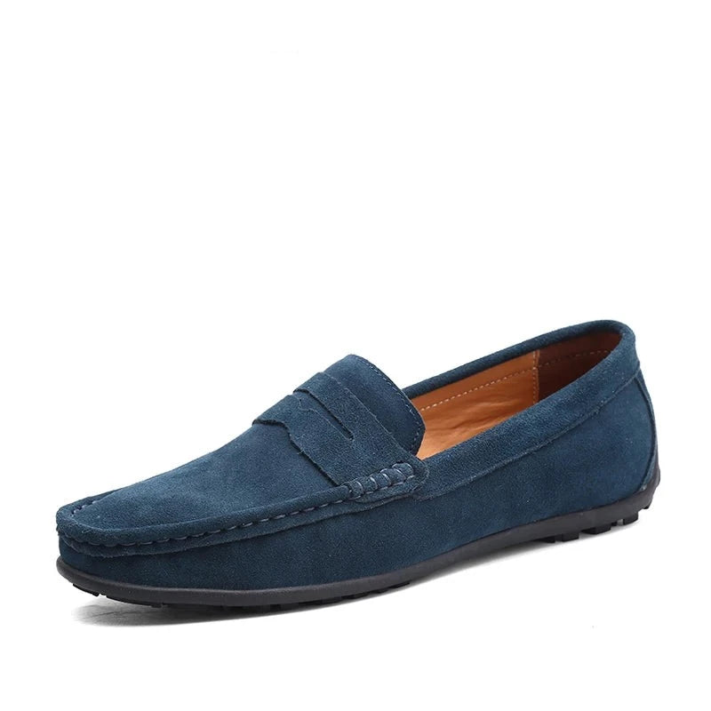 Premium Genuine Leather Men's Loafers Size 38-49 | Comfortable Boat Shoes for Men | Classic Casual Flat Shoes | Perfect for Business, Office & Daily Wear