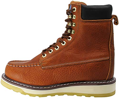 CACTUS Men's 8-Inch Soft Toe Oil-Resistant Work Boots - Full Grain Leather, Flexible Polyurethane & Rubber Dual Density Outsole - Ideal for Gardening, Landscaping, Construction and Outdoor Work