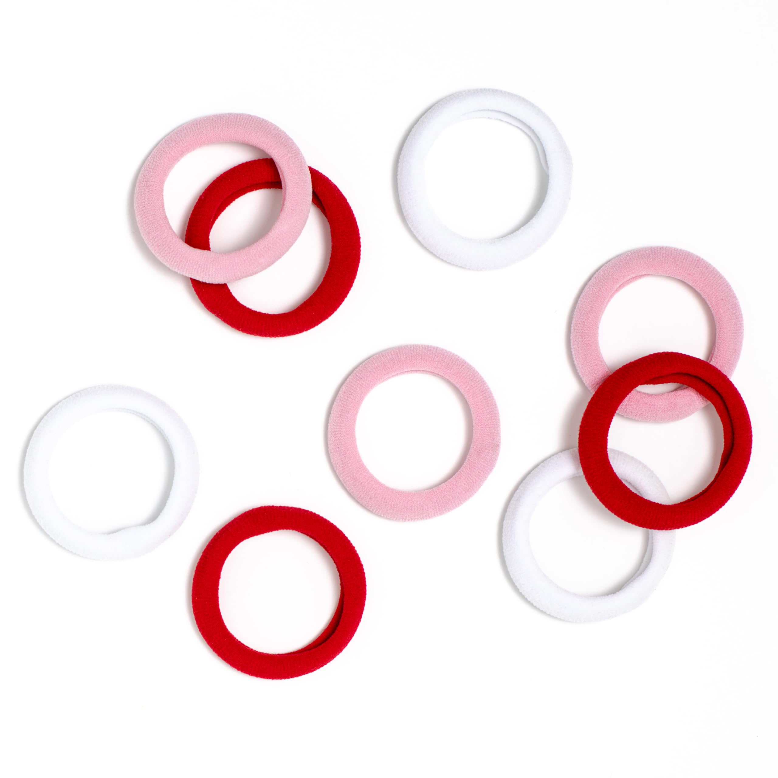 Candy Cane Scented Hair Ties 9 Pack | Snag-Free Ponytail Holders for Thick, Thin & Curly Hair | No Damage Elastic Hair Bands for Sports & Daily Use | Perfect for Workouts, School & Fashion Accessories