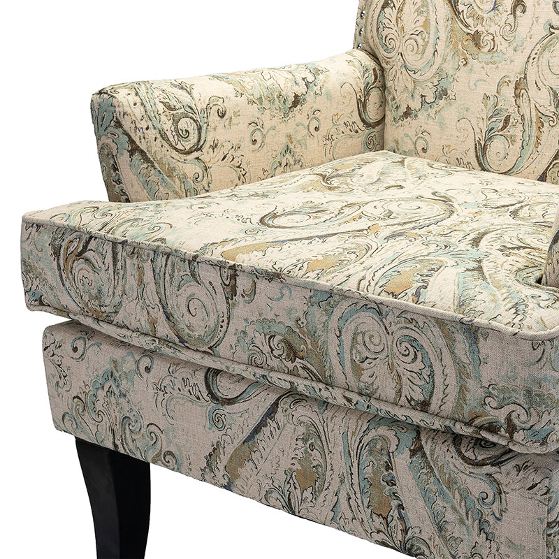 Bradley Armchair - Modern Accent Chair for Living Room, Bedroom & Office - Comfortable Upholstered Lounge Chair with Sturdy Wooden Legs - Perfect for Relaxing, Reading & Decorating Your Home