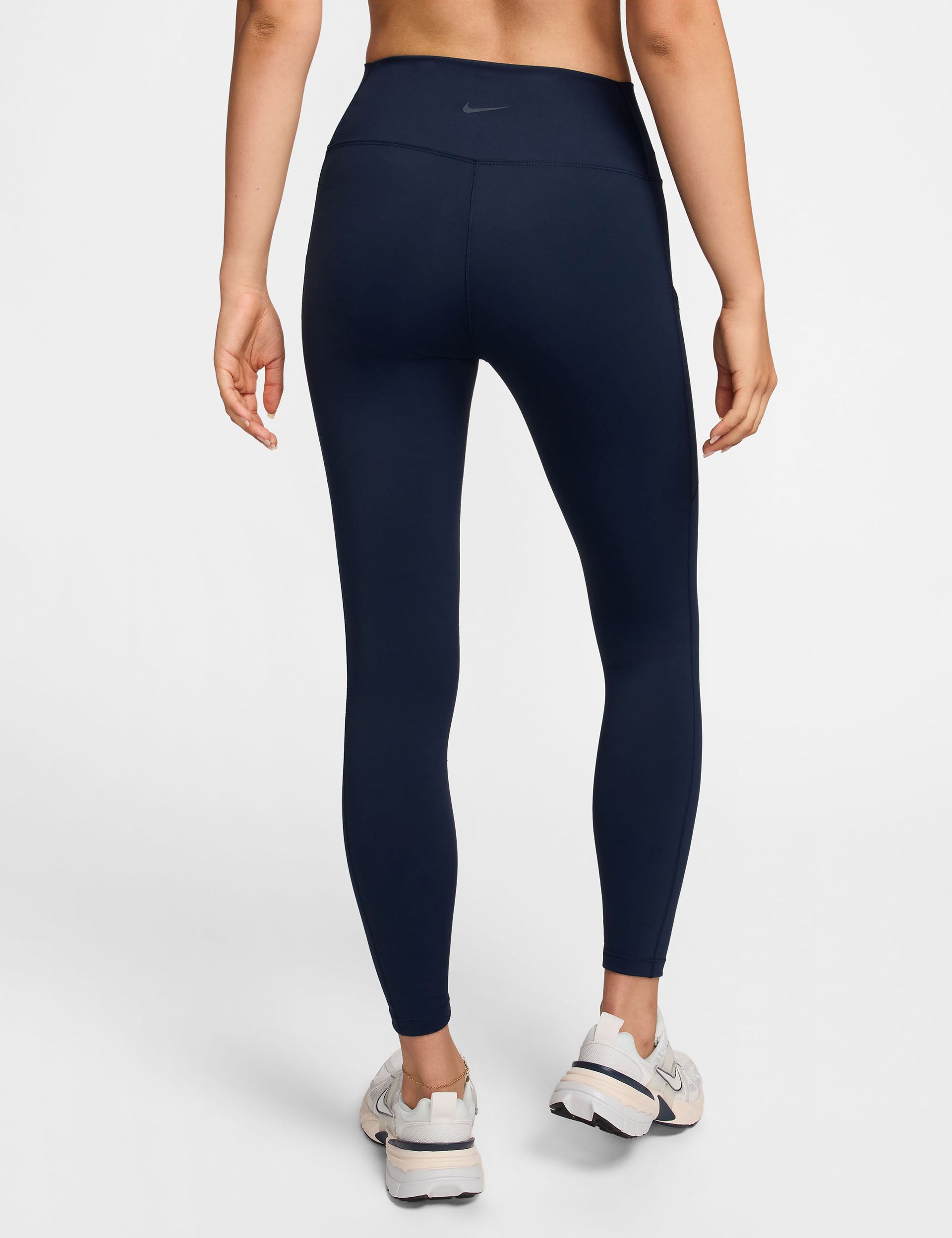 High Waisted 7/8 Pocket Leggings for Women - Obsidian Black Yoga Pants with Side Pockets - Perfect for Workouts, Running, Yoga & Everyday Wear