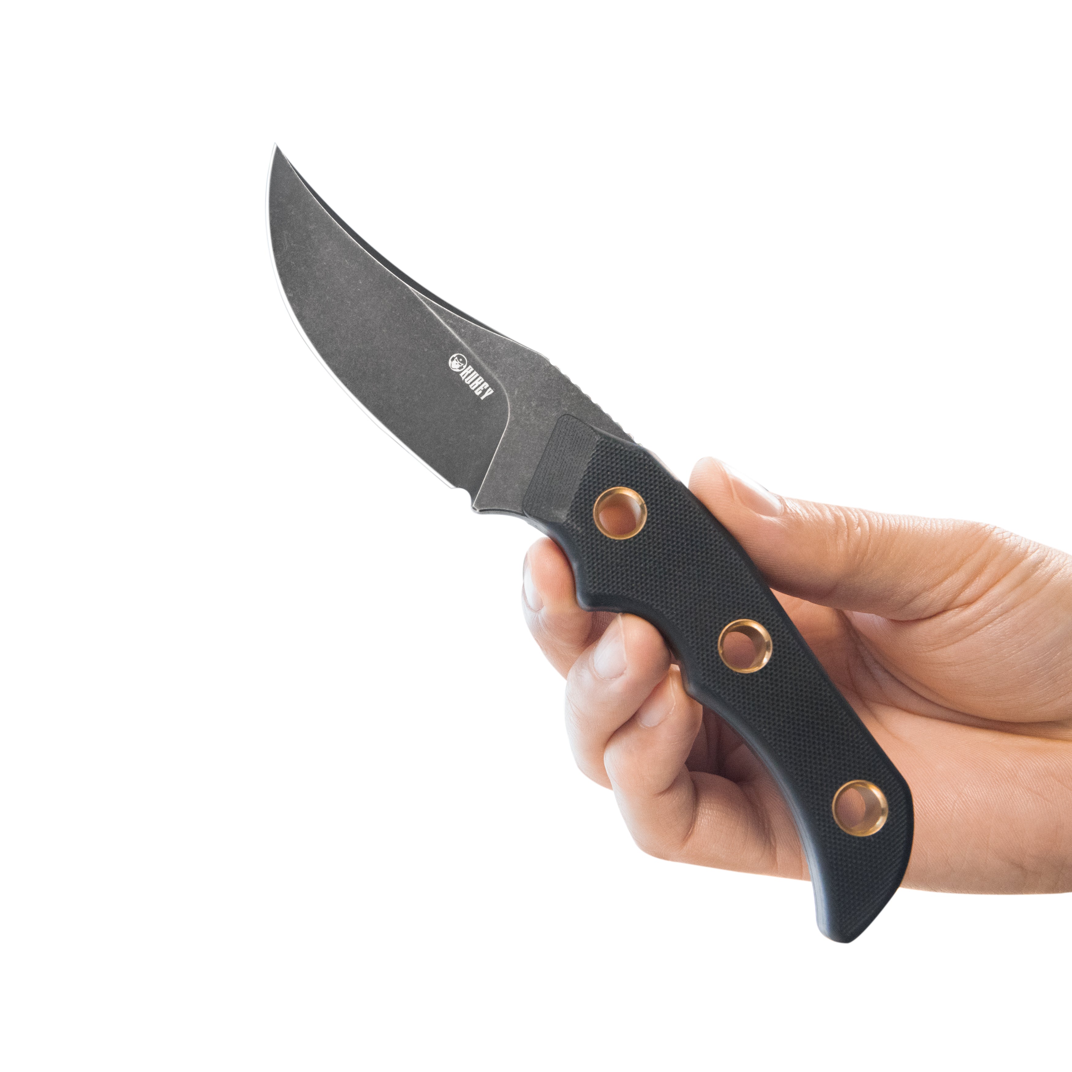 Blade Hunter Clip Point EDC Fixed Blade Knife - Black G10 Handle, 3.38