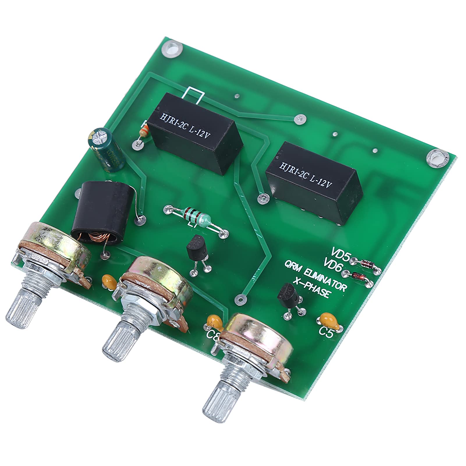 HF Band QRM Eliminator Kit - X-Phase Green PCB Radio Communication Amplifier Parts with PTT Control for Ham Radio & Home Audio - Perfect for Radio Enthusiasts & DIY Communication Projects