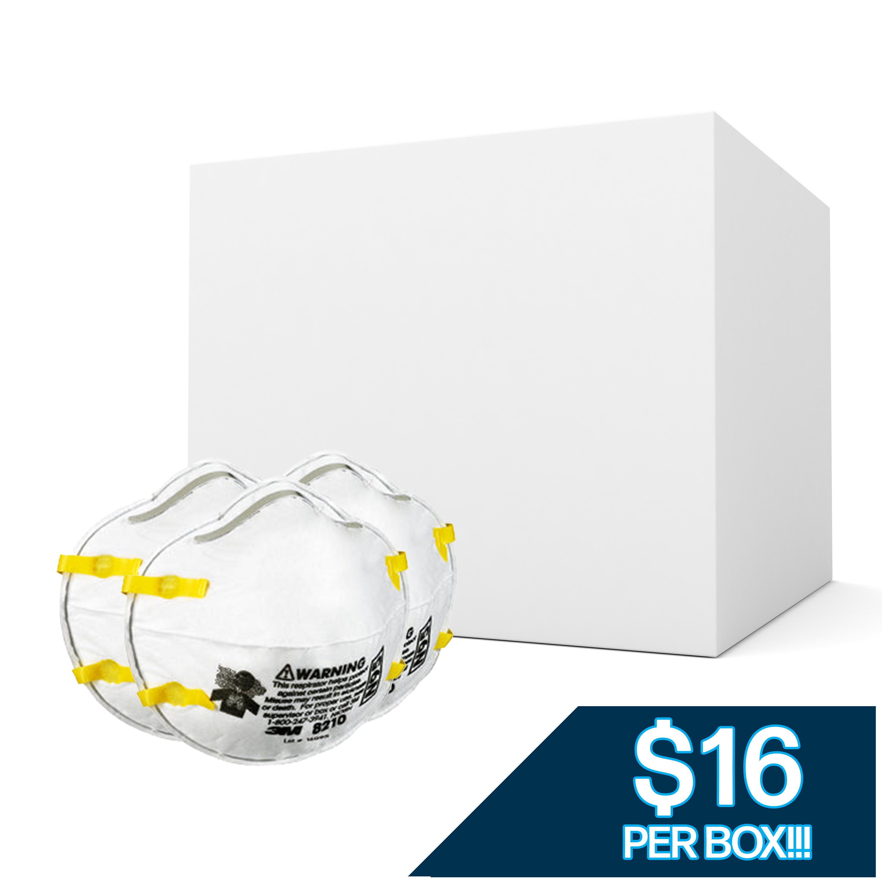 3M 8210 N95 Particulate Respirator Mask - 8 Boxes (80 Masks) | NIOSH Certified for Dust, Mold & Pollution Protection | Ideal for Construction, Woodworking & Home Improvement Projects