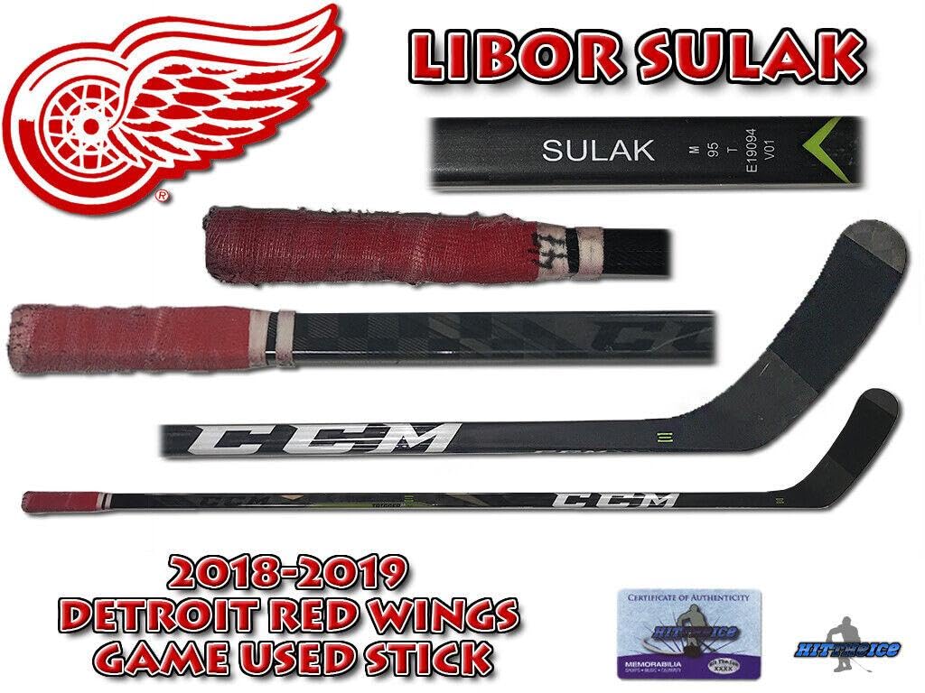 Libor Sulak 2019 Game Used Hockey Stick - CCM Ribcor Detroit Wings NHL - Perfect for Collectors and Game Display