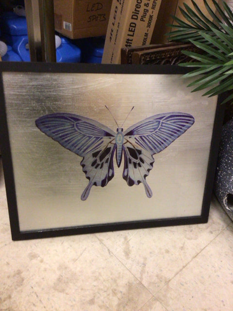 19.75 x 15.75 Inch Black Framed Butterfly Wall Art Decor - Elegant Home Decoration for Living Room, Bedroom & Office