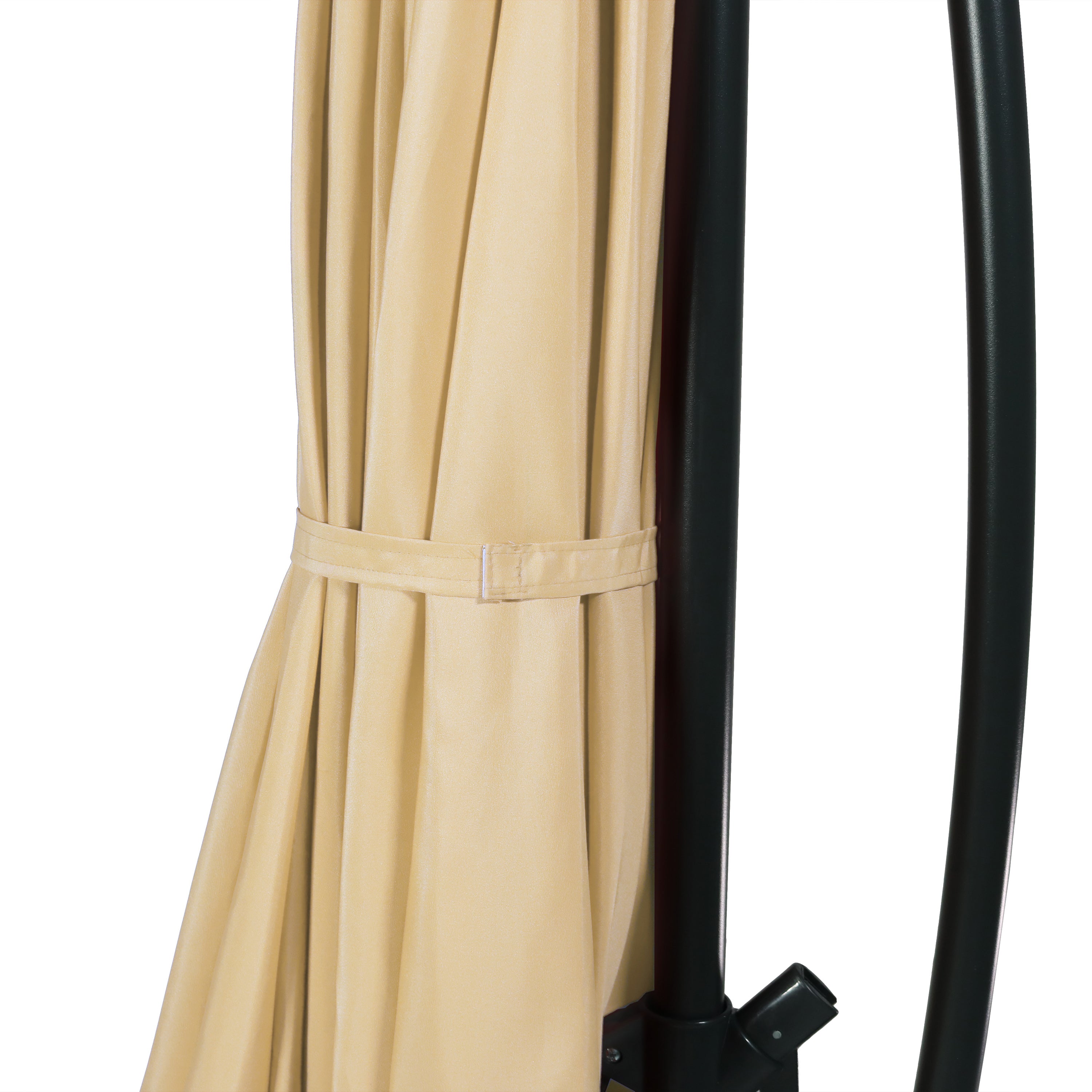 10' Offset Patio Umbrella with Cantilever & Cross Base - Heavy Duty Outdoor Sun Shade for Pool, Deck, Garden, and Backyard - Sunnydaze